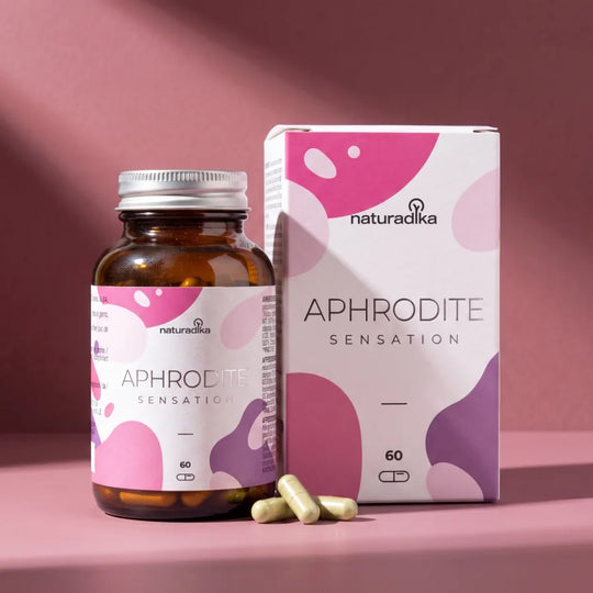 Aphrodite Sensation di Naturadika, flacone da 60 capsule con astuccio