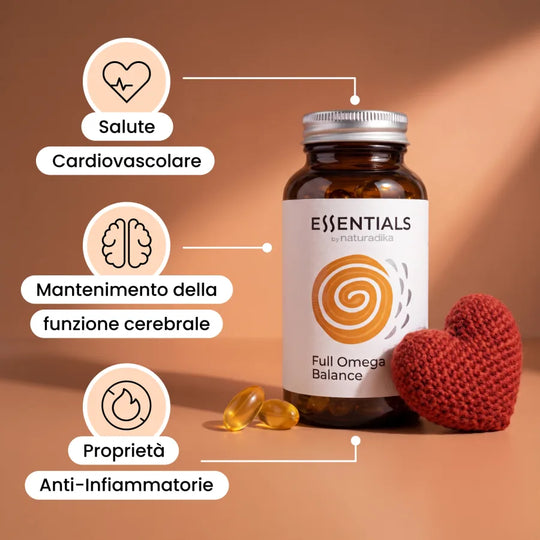 Benefici di Full Omega Balance: salute cardiovascolare, funzione cerebrale e proprietà anti-infiammatorie
