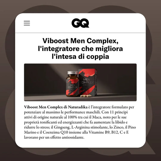 Viboost Men Complex su GQ: l'integratore che migliora l'intesa di coppia