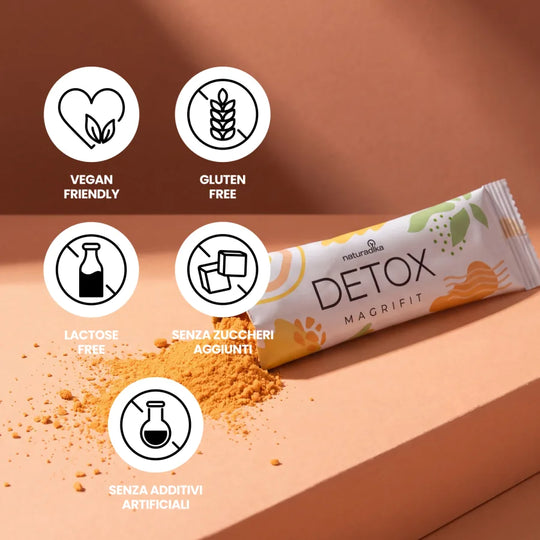 Magrifit Detox vegan friendly, senza glutine, senza lattosio e senza zuccheri