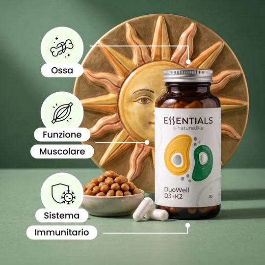 Benefici di DuoWell D3+K2: ossa, funzione muscolare e sistema immunitario