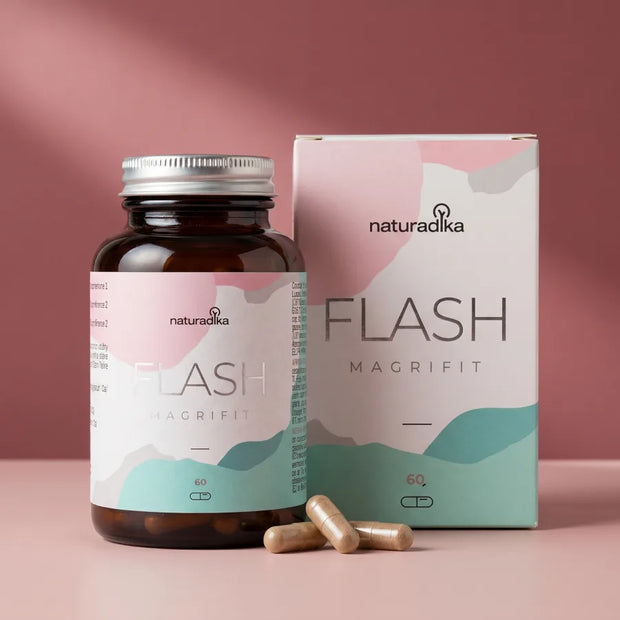 Magrifit Flash di Naturadika — flacone da 60 capsule vegetali con astuccio