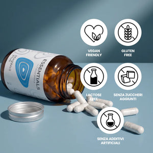 MagWell Plus è vegan friendly, gluten free, lactose free, senza zuccheri aggiunti e senza additivi artificiali