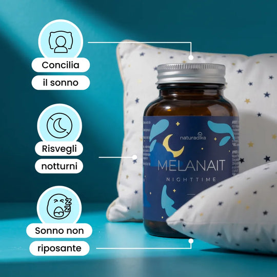 Melanait Nighttime favorisce il sonno e aiuta a ridurre i risvegli notturni