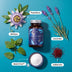 Ingredienti naturali di Melanait: passiflora, lavanda, melissa, zafferano e MeloTime