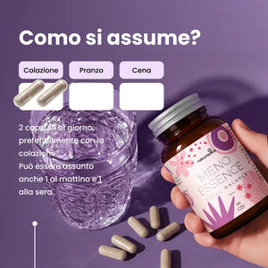 Meno Essence Total Balance – come si assume: 2 capsule al giorno, preferibilmente con la colazione