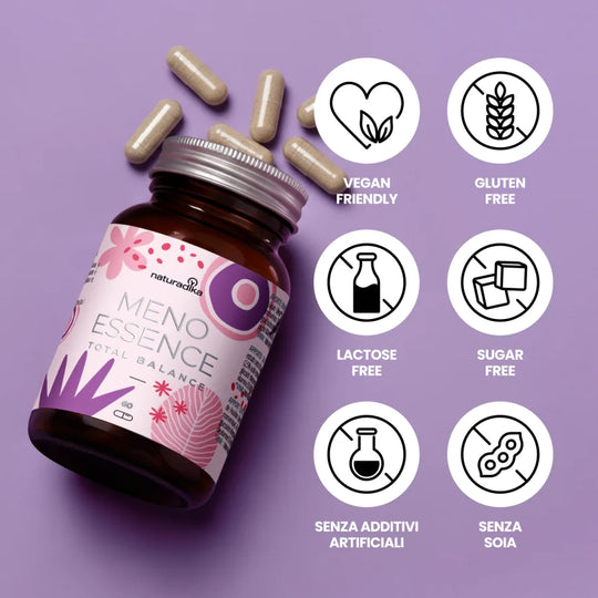 Meno Essence Total Balance – vegan friendly, gluten free, lactose free, sugar free, senza additivi artificiali, senza soia