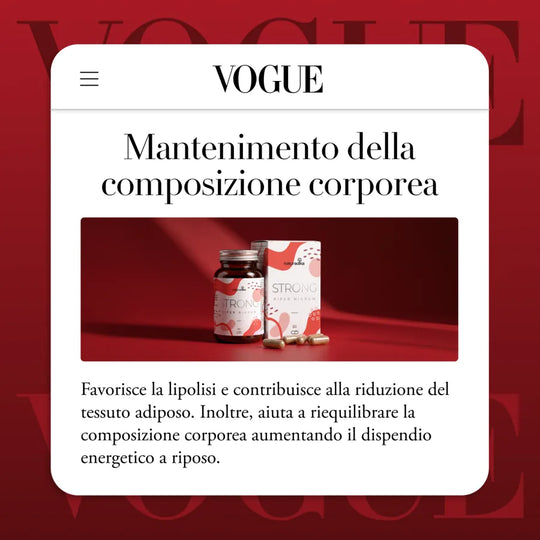 Piper Nigrum Strong su Vogue: mantenimento della composizione corporea