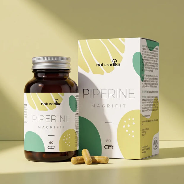 Magrifit Piperine di Naturadika — flacone da 60 capsule con astuccio