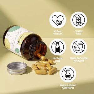Magrifit Piperine è vegan friendly, gluten free, lactose free, senza zuccheri aggiunti e senza additivi artificiali