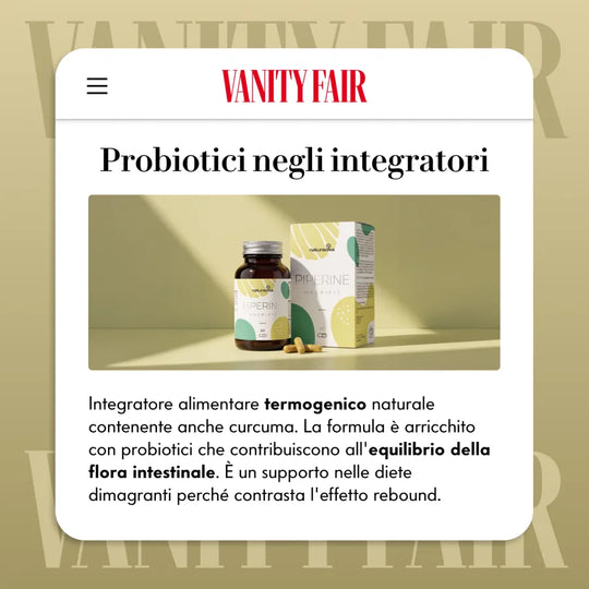 Magrifit Piperine su Vanity Fair: probiotici negli integratori