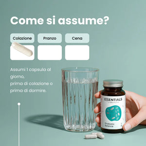 Come si assume Probiotic Balance: 1 capsula al giorno, prima di colazione o prima di dormire