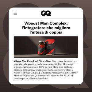 Viboost Men Complex su GQ: l'integratore che migliora l'intesa di coppia