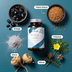 Ingredienti naturali di Viboost Tribulus + Maca: shilajit, fieno greco, tribulus, maca e zinco
