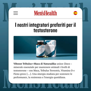 Viboost Tribulus + Maca su Men's Health: integratori preferiti per il testosterone