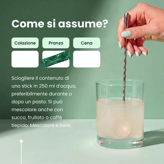Come si assume CreaWell Vital: uno stick al giorno in acqua