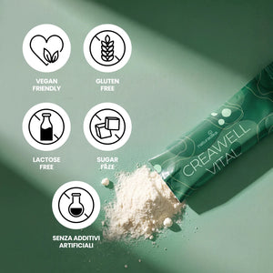 CreaWell Vital senza glutine, lattosio, zuccheri e vegan friendly