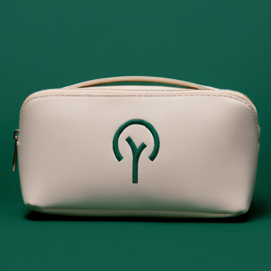 Beauty case ricamato multi-scomparto